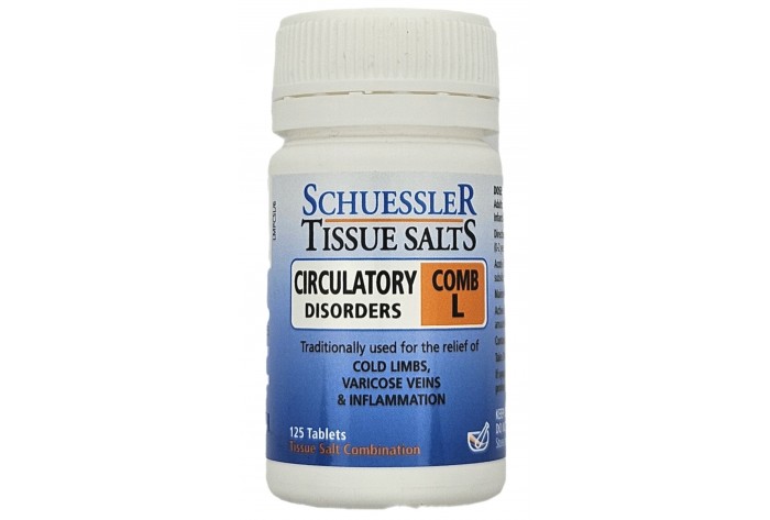 SCHUESSLER TISSUE SALTS, (COMB L) CIRCULATION DISORDERS